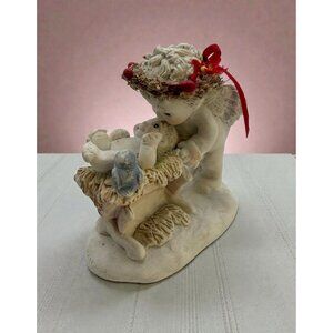 Dreamsicles Nativity Born This Day Figurine 1994 Angel Kissing Baby Jesus